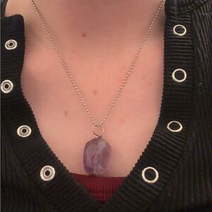Elegant Purple amethyst Pendant Necklace